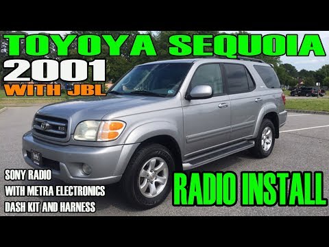 2001 TOYOTA SEQUOIA WITH JBL AUDIO RADIO REMOVAL - SONY RADIO INSTALL USING METRA ELECTRONICS PARTS