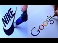 AMAZING CALLIGRAPHY DRAWINGS - FAMOUS BRANDS LOGOS