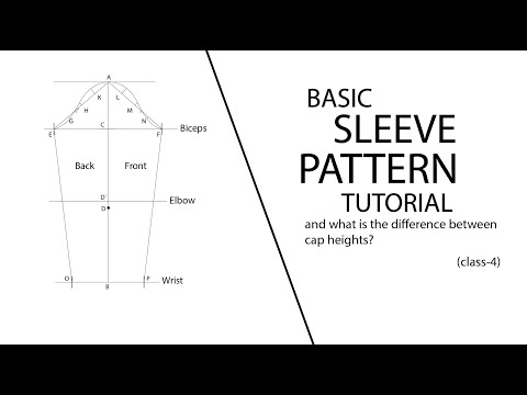 How to draft basic sleeve pattern?/ class-4/ explain the difference between cap height