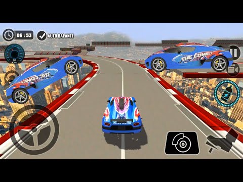 Impossible Car Tracks 3D - Blue Sport Car Driving Impossible Stunts Lv 10 to Lv 14 Android Gameplay