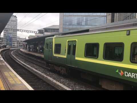 Irish Rail DART 8520 EMUs 8638+8637+8630+8629 depart Tara Street for Greystones (30/6/17)