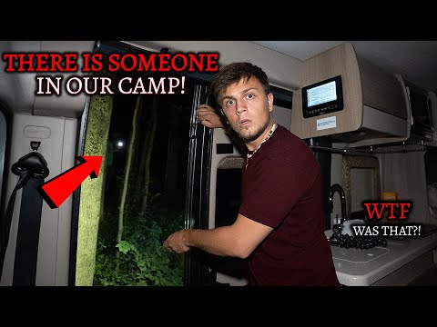 TERRIFYING CAMPING IN MY VAN AT HAUNTED FOREST - SOMEONE WAS OUTSIDE THE VAN! VERY SCARY