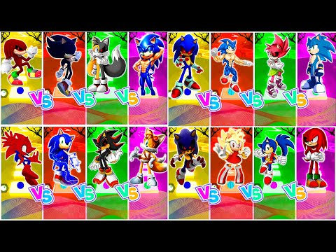 Spider Man Sonic 🆚 Sonic Exe 🆚 Knuckles Exe 🆚 Dark Sonic 🆚 Tails Exe Sonic 🎶 Tiles Hop EDM Rush