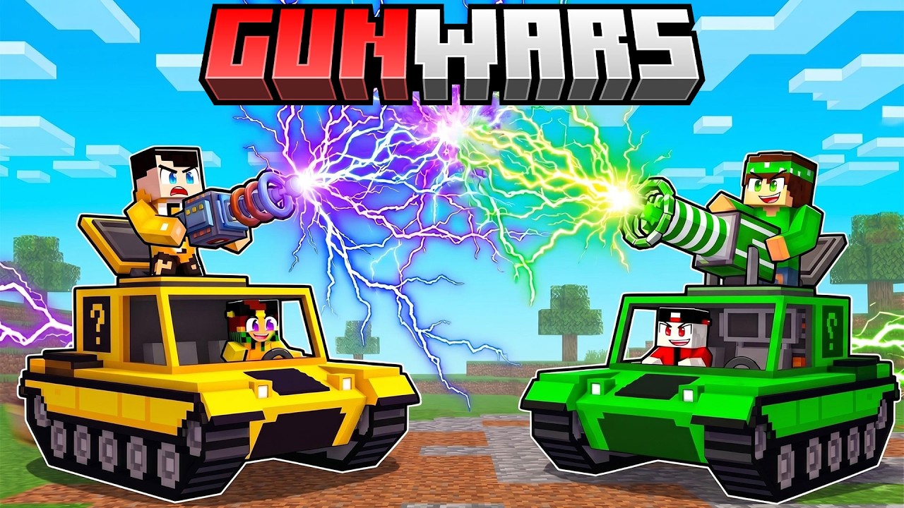 GUNWARS 2vs2 TANK ELETTRICI - MARCY BADDI VS NICO GIORGIO - MINECRAFT ITA