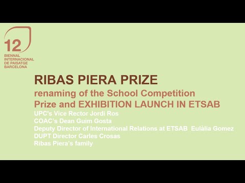 Renaming of the School Competition Prize and EXHIBITION LAUNCH IN ETSAB — Ver en YouTube