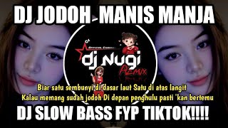 Download lagu DJ JODOH MANIS MANJA GROUB REMIX FULL BASS VIRAL TIKTOK COVER BY DJ NUGI  mp3