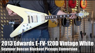 Video thumbnail for ESP Edwards E-FV-120D Vintage White converted to active pickups by a Metallica Fan by George V Guitars
