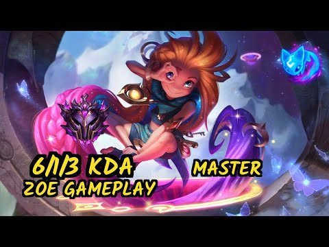 CLG PowerOfEvil (ZOE) vs FIZZ - 6/1/3 KDA MID GAMEPLAY - NA Ranked MASTER