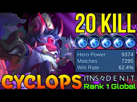 20 Kills Cyclops Insane 7,200+ Matches! - Top 1 Global Cyclops by ITNS々D E N I T. - Mobile Legends