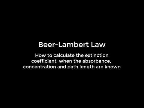 Beer-Lambert Law: Calculating the extinction...