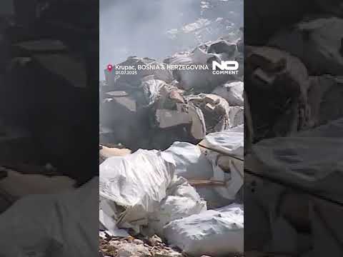 Toxic fire at illegal Sarajevo landfill raises health concerns #shorts #nocomment #sarajevo