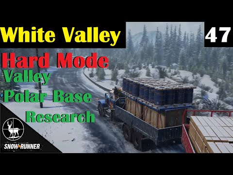Valley Polar Base Research ⚠️ SnowRunner Hard Mode ⚠️ Alaska Contracts