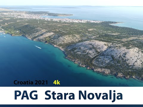 Stara Novalja,  PAG, Chorwacja, Croatia by drone , Dji Mini 2 [4k] vol.1