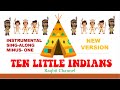 "TEN LITTLE INDIANS" INSTRUMENTAL MINUS-ONE WITH LYRICS IN MODERATE AND FAST TEMPO