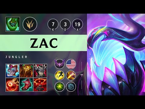 Zac Jungle vs Jarvan IV: Killing spree - NA Master Patch 14.24