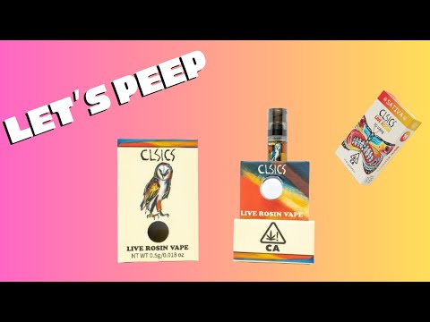 Lets Peep! The CHEAPEST LIVE ROSIN CARTRIDGE I'VE FOUND! CLSICS LIVE ROSIN CART REVIEW! (2022)