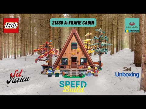 LEGO IDEAS 21338 A-Frame Cabin reveal, speed build and review.