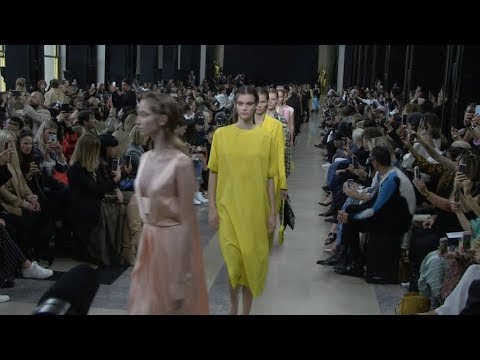 Models on the runway for the Rochas Fashion Show in Paris