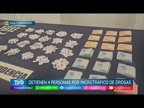 PDI detiene a cuatro sujetos por microtráfico en Chimbarongo