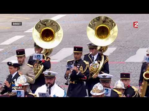 French Army Band plays Daft Punk Pentatonix Medley @ Bastille Day parade | Ft. Trump & Macron