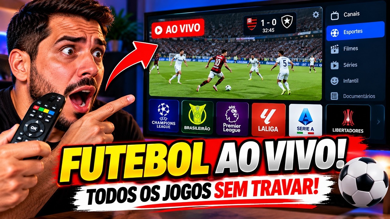 NUNCA MAIS PERCA UM JOGO! ACHEI O APP PARA FUTEBOL AO VIVO - TODOS OS JOGOS SEM TRAVAR!