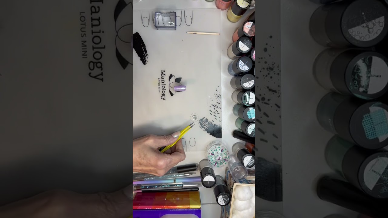 Easiest way to apply a water decal  #shorts #nails #maniology #nailart #nailstamping