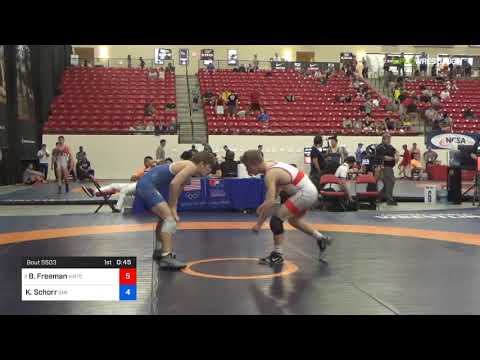 2018 Marine Corps US Open/UWW Junior Freestyle 65 Con 16 #1 - Ben Freeman (MRTC) Vs. Keaten Schorr
