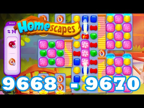 Homescapes Level 9668 - 9670 HD 3 - match puzzle game | Gameplay Walkthrough | android | 9679