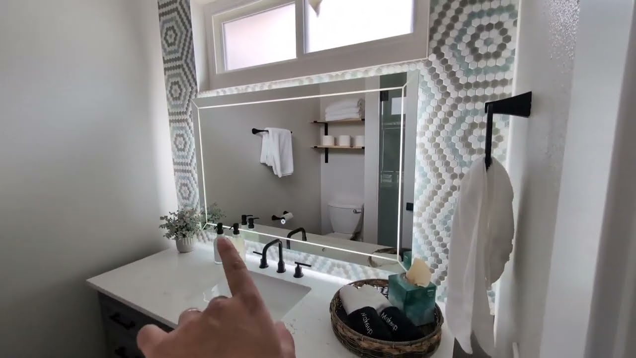 TokeShimi Led Bathroom Mirror Lighted Mirrors 40x32 Inch Frontlit & Backlit Frameless Mirror Review