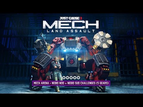 Just Cause 3: Mech Land Assault DLC - Mech Arena Nebio Nord + Nebio Sud Challenges (5/5 Gear)