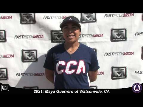 2021 Maya Guerrero Catcher and Third Base Softball Skills Video - CCA