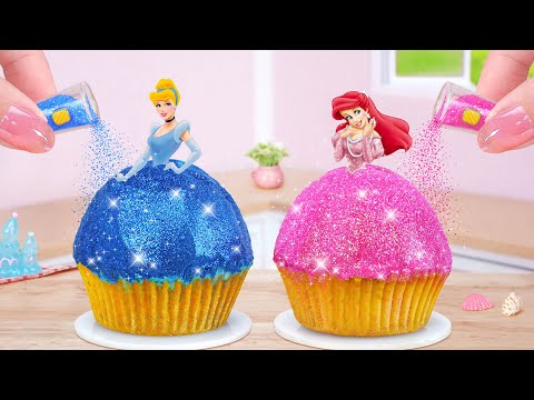 Two Beautiful Princess Cupcakes 🌹Miniature Princess Magic Pull Me Up Cake Compilation ✨ Mini Cakes