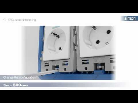 Dismantilling boxes, electrical sockets, voice, data and multimedia | Simon 500 Cima