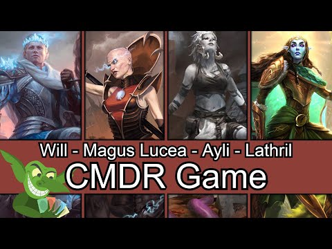 Will, Scion of Peace vs Magus Lucea Kane vs Ayli vs Lathril EDH / CMDR game play for Magic