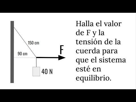 ¿SABES HALLAR LA TENSIÓN DE LA CUERDA Y LA FUERZA? Estática