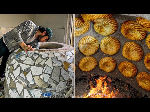 Tasty and Crispy Uzbek Tandoor Bread! Best Street Food in Tashkent