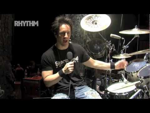 Glen Sobel shows Rhythm around his Alice Cooper tour kit