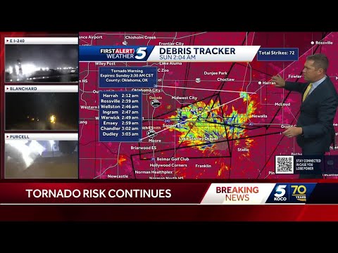 Several tornado warnings issued in OKC metro as risk continues