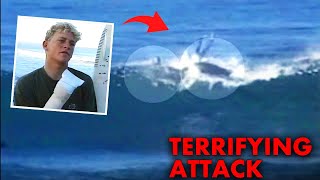 Surfer Is Attacked By Two Great White Sharks At The Same Time!