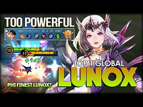 Too Powerful Magic Damage! PHI FINEST LUNOX? Top 1 Global Lunox - Mobile Legends: Bang Bang