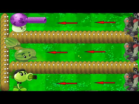 99 FUME SHROOM vs 99 MELON PULT vs 99 REPEATER destroy 99 GIGA GARGANTUAR vs DR ZOMBOSS - Pvz HACK