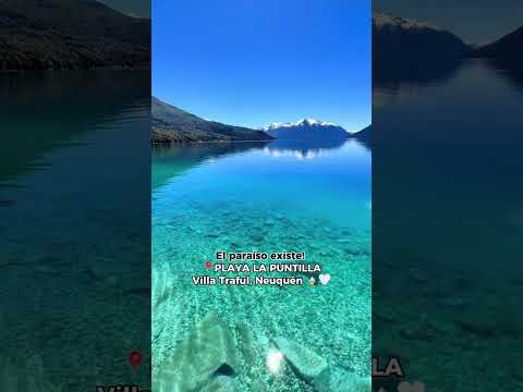 Con quienes vendrías? Playa la puntilla Villa Traful 😍 #patagonia #argentina  #villatraful
