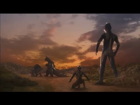 Ultraman Zero ( Small Sized ) & Cosmos vs Gomess & Gubila Fight Scene