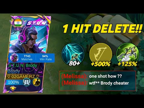 NEW META BRODY 1 HIT BRUTAL DMG BUILD 2025! (Recommended Build) Build Top Global Brody 2025 - MLBB