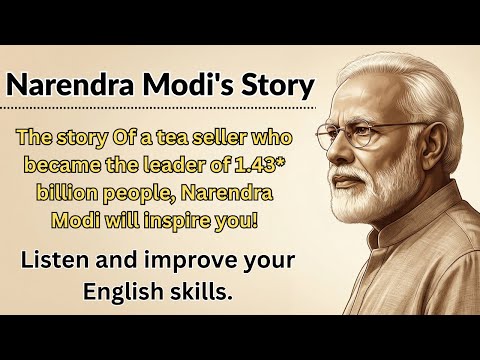 Narendra Modi’s Life Story | Learn English Through Story Level 1 🔥 | English Listening Practice