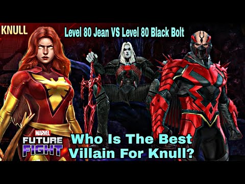 Level 80 Jean VS Level 80 Black Bolt WBL Knull Comparison - Marvel Future Fight