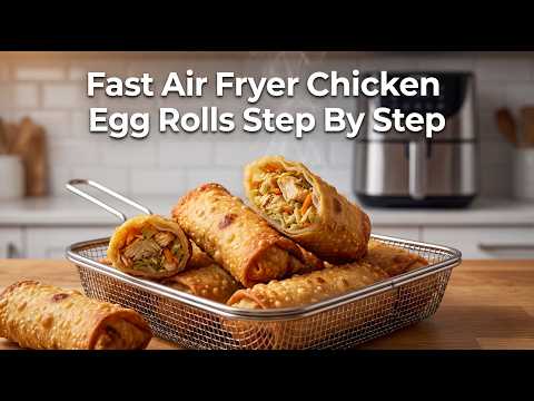 Fast Air Fryer Chicken Egg Rolls | Crispy & Healthy Homemade Cooking Guide Step By Step