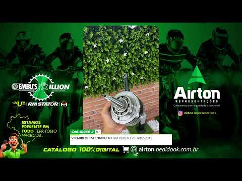 VIRABREQUIM COMPLETO C/ROLAMENTO e BIELA INTRUDER 125 02-16 EMBUS NOVIDADE