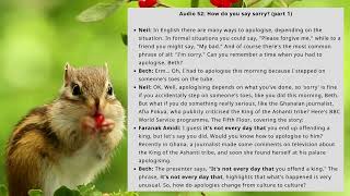 Shadowing Audio 52: How do you say sorry? (part 1)