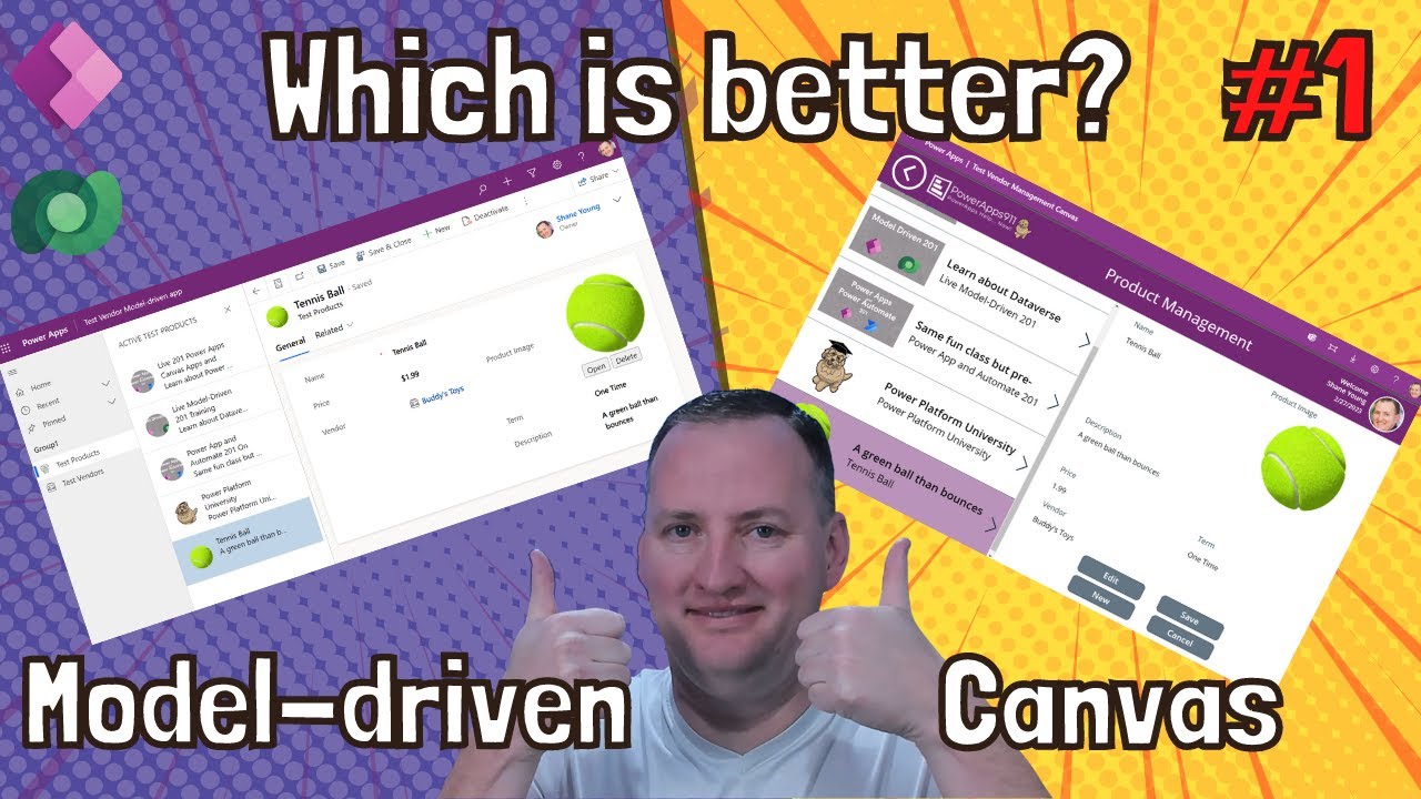 Model driven vs. Canvas Apps: One App Built with 2 different Tools EP1
